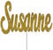 Cake Topper Name Personalisiert, Topper für Hochzeit, Taufe, Geburtstag und Jubiläum - Glitzerkarton