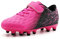 JABASIC Kids Firm Ground Fußballschuhe Jungen Mädchen Sportliche Fußballschuh (29EU,Fuchsia/Schwarz)