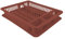 VIRSUS Scolastoviglie con Vassoio Raccogli Goccia, Scolapiatti plastica per Bicchieri e Piatti, 3 Scomparti per Posate, Dimensioni 45,5x36x7 cm - (Castagna)