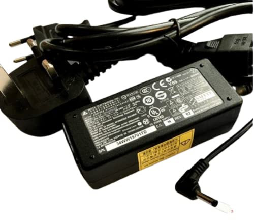 19V Charger for TOSHIBA DYNABOOK Satellite Pro E10-S-10H, ET10-G-103, 3.5 Tip