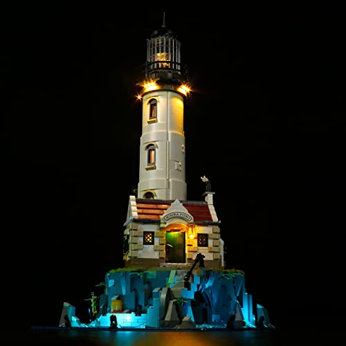 LocoLee Led Licht Set Kompatibel mit Lego Motorised Lighthouse, Led Beleuchtungs Set Compatible with Lego 21335 Motorised Lighthouse - Nur Lichter Set, Kein Modell (Standard Version)