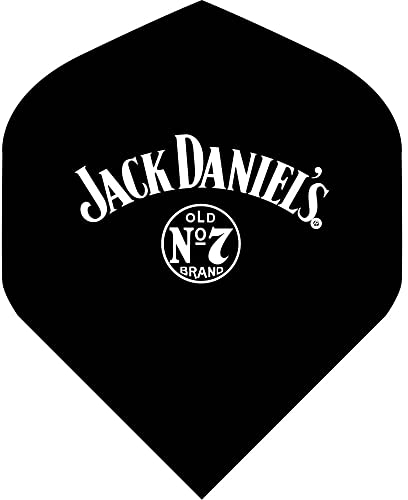 Jack Daniel's Offiziell lizenzierte Marken-Dart-Flights, Standard Nr. 2, Original Nr. 7 Logo (F3166), 5 Sets ab 5 Stück