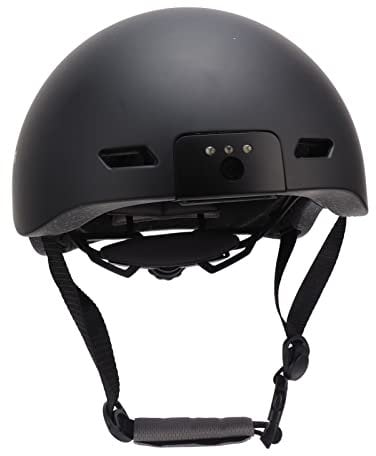 VGEBY Bike Helmet, 1080p Smart Bike Helmet with Camera Front LED Light Taillight Adjustable Head Circumference for Adults Men Women Cycling (Black) Ride