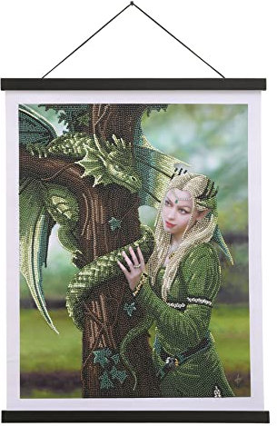 CRYSTAL ART - Poster mit Diamant-Stickerei, Handarbeit, zum Basteln und Spielen, Wanddekoration, Thema: Anne Stokes Magier, ab 8 Jahren, 35 x 45 cm