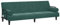 vidaXL Schlafsofa mit Armlehnen, Sofa mit verstellbaren Rückenlehnen, Couch für Wohnzimmer, Schlafcouch Bettsofa Sofabett, Dunkelgrün Samt
