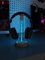 YuanDian Gamer Zone - Soporte de auriculares iluminado para escritorio, soporte de madera RGB con 16 luces de color para decoración de sala de juegos, regalos geniales para hombres y novios