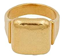 Epinki Ringe Eheringe, Kupfer Ringe Quadratisch Verlobungsring Damen, Damenring Gold Gr.52 (16.6)