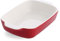 KitchenAid Stoneware Teglia Rettangolare Antiaderente in Ceramica con Coperchio in Bambù, 20 cm/0,9L, Senza PFAS, Salvaspazio, Sicura al Forno fino a 260°C, Lavabile in Lavastoviglie, Impero Rosse