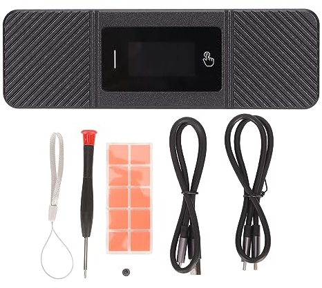 Septpenta SSD Gehäuse, Aluminium M.2 Nvme Sata SSD Gehäuseadapter, SB3.2 GEN2 Smart Display Kostenloses Externes Festplattengehäuse für Nvme 2280 Sata