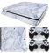 Roipin Skin für PS4 Slim Version Konsolen-Controller, Vinyl-Aufkleber für Playstation 4 Slim Skins, Wrap Decal Cover Schutzzubehör für Playstation 4 Slim (weißer Marmor)