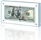 Dollarschein-Rahmen, Acryl, Dollarscheinhalter, 9,9 x 20,8 cm, verdickter Rahmen für Dollarscheine, Vitrine, Magnet, Geldschein, Ständer, für Geld, Ticket, Bild, Fotos, Vitrine