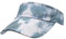 ZLYC Damen Sommer Sonnenschild Golf Visor Cap mit Klettverschluss(Krawatte Gefärbt Graublau),Einheitsgrößlau