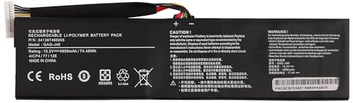 Vvsialeek Neu GAG-J40 74.48Wh Laptop Akku Kompatibel Für Gigabyte Aero 15 14-K8 14-K7 14-P64WV6 X8 X9-7DE4410P YB-8DE1430SH YC-9DE5760SP 15X V8-BK4 V8-CF2 15P WB 15S OLED 17 XA 17X WB 17X YB Aorus X7
