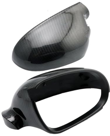 Außenspiegel Spiegelkappen Für Für Golf 5 MK5 2003-2008 Seite Flügel Spiegel Abdeckungen Kappen Ersatz Shell Auto Spiegelgehäuse (Farbe : Carbon Fiber Pattern)