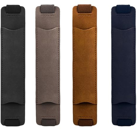 Stifthalter Notizbuch, PU Leder Buch Pen Loop Stiftschlaufe, Elastischer Stifthalter Tragbare Stiftetasche für Tablet Tagebuch Kalender Notizbuch Planer, 4er Pack