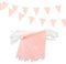 20 m/66 Fuß rosa Wimpelkette, 52 Stück Stoff-Dreiecksbanner für Innen- und Außendekorationen für Geburtstage, Babypartys, Hochzeiten, Gärten und Partys
