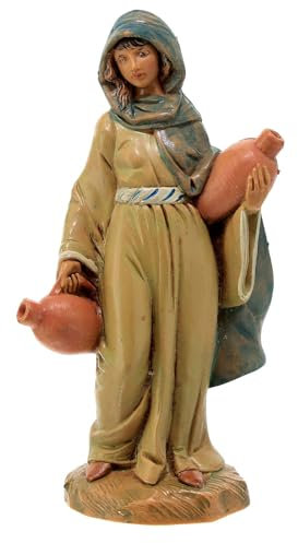 Holyart Hirtin mit Krüge Fontanini Krippe, 12 cm