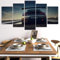 FatAco 5 Paneele Leinwand mit Rahmen Porsch GT2 RS Bild Kunstdruck Leinwand Gemälde Wandmalerei Home Office Wohnzimmer Schlafzimmer Dekoration Ready to Hang