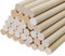 Lot de 40 baguettes en bois rondes et naturelles - Baguettes en bois massif - Pour bricolage, artisanat, barbe à papa - 30 cm x 8 mm