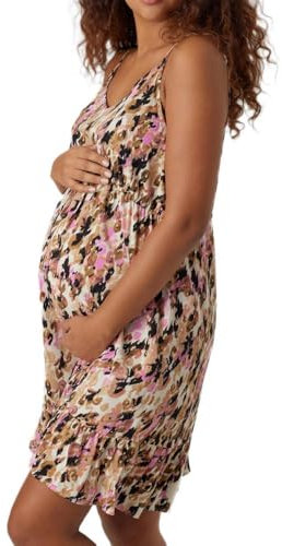 VERO MODA Robe Marron/Beige/Rose Femme R1 WVN Marron M