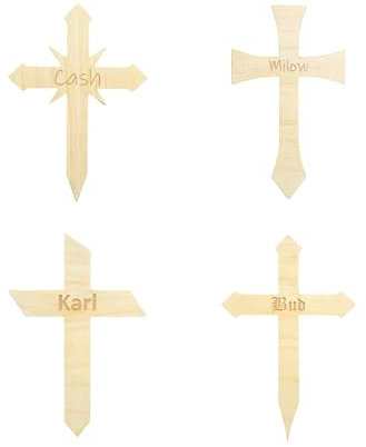 Holzkreuz für Kleintiere Hund Katze Hamster Personalisiert Grabkreuz Tierbestattung In Zwei verschiedenen Größen