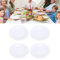 BAFOVY Lot de 4 Assiettes à Dîner en Mélamine de 22,9 Cm Blanches Légères pour Repas, Apéritifs, Desserts, Salades de Fruits, Assiettes à Salade Rondes, Vaisselle Moderne pour la