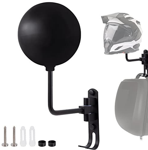 Tunejoy Helmhalter Wandmontage Motorradhelmhalter Helm Ständer mit 180° Drehung und Haken für Fahrradhelm Motorradhelm Helmen Baseball Schwarz