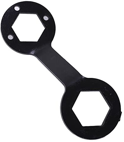 GYZOUKA Waschmaschinen-Schraubenschlüssel, 5 Mm Dick, Hochfest, Doppelendiger Sechskant-Wanne-Mutterschlüssel, Waschmaschinen-Demontageschlüssel (Schwarz)