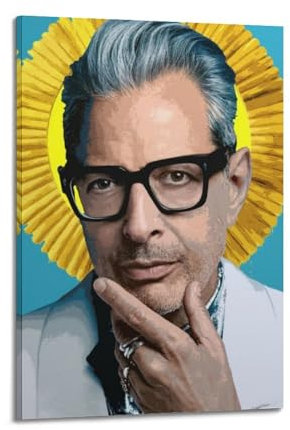 ASDBHGEA Jeff Goldblum Schauspieler-Poster, dekorative Malerei, Leinwand, Wandposter und Kunstdruck, moderne Familienschlafzimmer-Dekoration, Poster, 30 x 45 cm