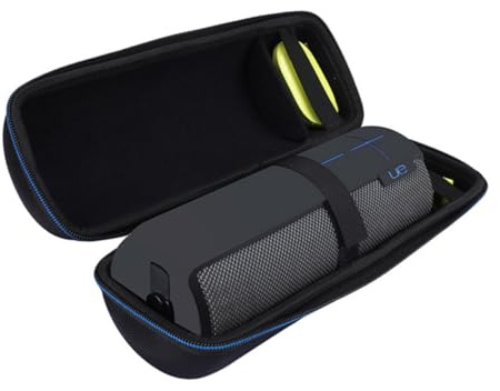 Eva Reißverschluss Hartschalenkoffer für Ue Megaboom, Tragbar | Schwarz, Verstärkte Nähte, Innen Gummiband, für Reisen und Zuhause