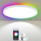 LED Deckenleuchte 24W mit RGBIC Backlight, Dimmbar, 3 Farbtemperaturen 2700K-6500K, Kompatibel mit Alexa, APP-Steuerung, Fernbedienung, Timer, für Schlafzimmer, Wohnzimmer, Küche, Rund Ø30cm