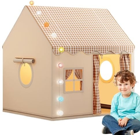 120×105×128cm Tienda De Juego, Tienda De Campaña para Niños, Cabaña Infantil Interior Tienda De Campaña, para Habitación Infantil, Rincón Acogedor para Niños, Tienda De Campaña Interior para Niños De