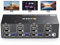 KVM Switch 3 PC 3 Monitore 8K@60Hz,MLEEDA HDMI Displayport KVM Switch Triple Monitor für 3 PC Teilen 3 Monitors und 4 USB3.0-Geräte, mit 12V DC Netzteil,Verdrahtet Fernbedienung und 3 USB-Kabel