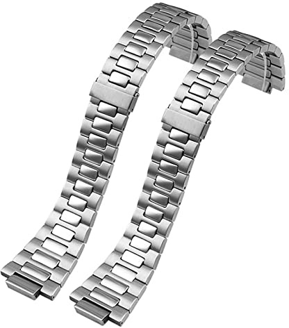 GANYUU Uhrenarmband für Patek Philippe Nautilus 5711/1A010 Serie, Edelstahl-Uhrkette, Stahlband, konvexe Öffnung, 25-13 mm, 25mm-13mm, Achat