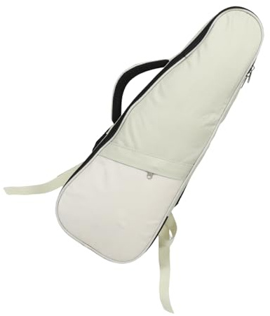 Gepolsterte Ukulelen Tasche 21 Zoll in Beige für Reisen | Oxford Gewebe mit Epe, Weiche Innenfütterung, Verstellbare Rucksackgurte, Metall und Kunststoffteile