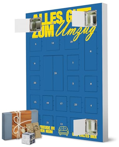 Adventskalender zum Selbstbefüllen Glückwunsch zur neuen Wohnung artboxONE Adventskalender Typografie