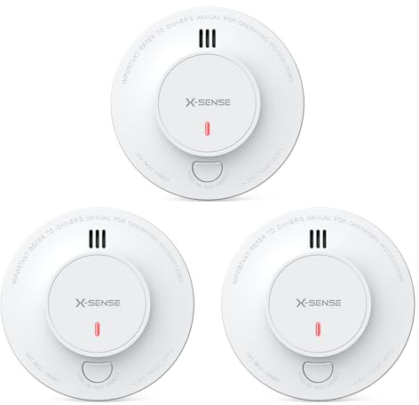 X-Sense Détecteur de Fumée, Base SBS50 Requise, SD19-MN, Lot de 3