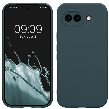 kwmobile Handyhülle für Google Pixel 10a Hülle - weiches Handy Silikon Case - Schutzhülle Cover - Dunkler Schiefer