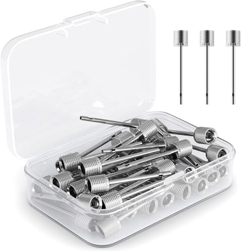 Air Pump Needle 35pcs, Ball Pump Needles for Basketball, Soccer, Volleyball, Football or Rugby Balls Replacement Pin Inflating with Storage Box