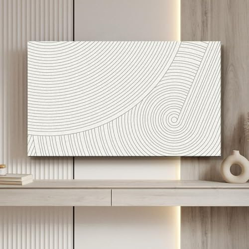HSTANGKY Funda Para TV De Interior Pantalla Elástica De 32-80 Pulgadas Tela Elástica Protectora Contra El Polvo Decorativa Para Pantallas De TV Y PC-Beige||75inch