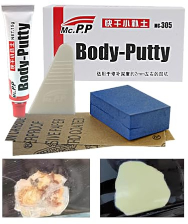 Generico Restauratore di vernice - Stucco per carrozzeria | Kit di riparazione, mastice per carrozzeria auto con finitura liscia, riparazione auto, pasta riempitiva per superfici grigie per il tr