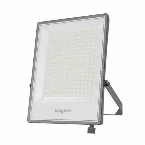 Braytron 200W LED Strahler Außen IP65 – Superhell 22000LM Flutlicht mit Farbwahl 3000K/4000K/6500K, wasserdichter Aluminium LED Fluter 90°, Außenstrahler für Garten, Hof, Garage, Baustelle