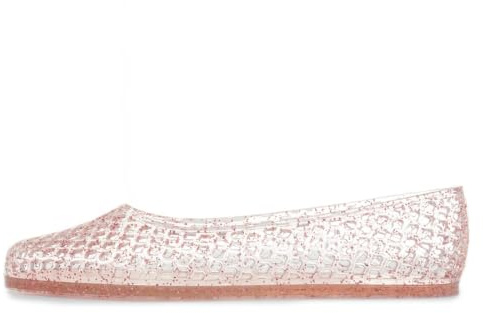 Lilley Gianna Girls Pink Glitter Jelly Ballerina