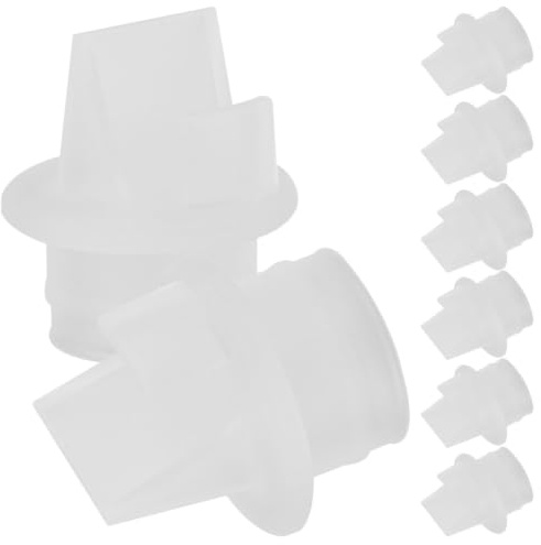 Silicone Pump Duckbill Valve 8Pcs for Electric Feeding | Counterflow Design, Smooth Milk Collection, White Silicone Parts, Suitable for Mothers and Babies, Set