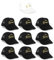 PICSonPAPER Damen Mesh Cap Weiss mit Aufdruck Die Braut und 9 Schwarze mit goldenem Aufdruck Team Braut, JGA Accessoires Frauen, Accessoires für Junggesellinnenabschied (10)