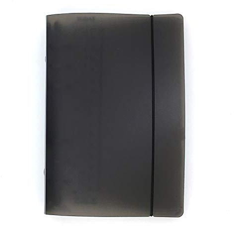 A6 / A5, 6 Löcher, farbig,Läufer Ringordner, Ordner für lose Blätter, Notizbuch, Nachfüllpackung, Bürobedarf, Ordner (Black, A6 combo)