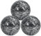 BELLE VOUS 3 Pack Decorative Crackled Glass Mirror Balls - 10cm / 4 inch Diameter - Home Sphere Ball Set - Globe Ornaments for Living/Dining Room, Decorations & Coffee Table Décor Centrepieces