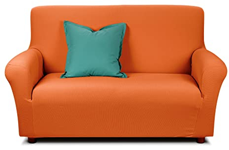 Caleffi Opla 2 Sofabezug, elastisch, Baumwolle, Orange, 1-Sitzer, 47934