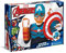 Clementoni 18610 Kreativspiele – Captain America Maske, farbenfrohes Bastelset, Kinderkostüm im Marvel Superhelden Stil mit Zubehör aus Pappe, für Kinder ab 5 Jahren