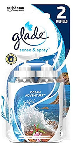 Glade Sense & Spray Air Freshener, Motion Activated Automatic Odour Eliminator for Home, 18 ml Refill, Ocean Adventure, 2 Refills